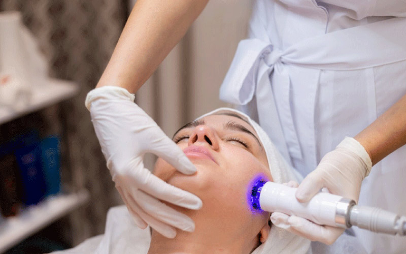 closeup of someone getting laser treatments, Brisbane beauty, October 2024, Australia