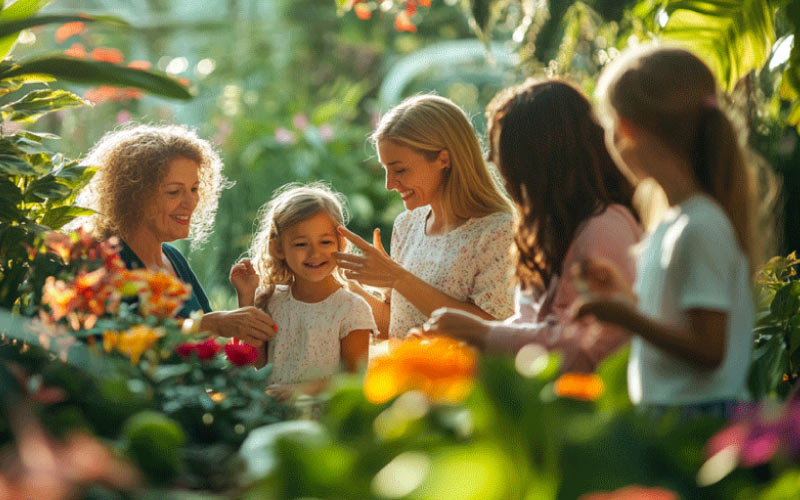 group looking at plants inside a greenhouse, unique Brisbane dates, November 2024, Australia